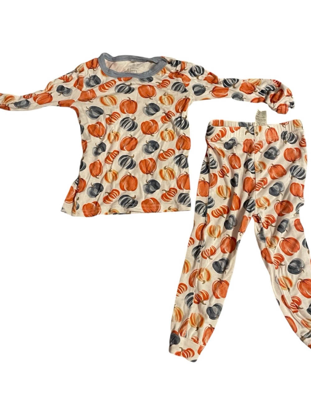 Kids Pumpkin Print Pajama Set